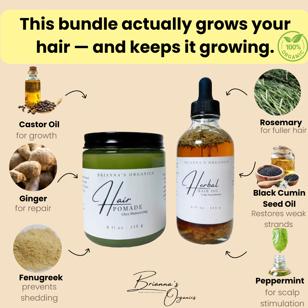 Hair Pomade & Herbal Hair oil Bundle