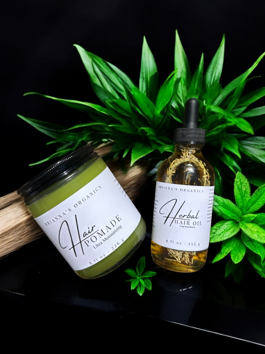Hair Pomade & Herbal Hair oil Bundle image 0