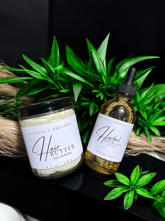 Hair Butter & Herbal Hair Oil Bundle image 0